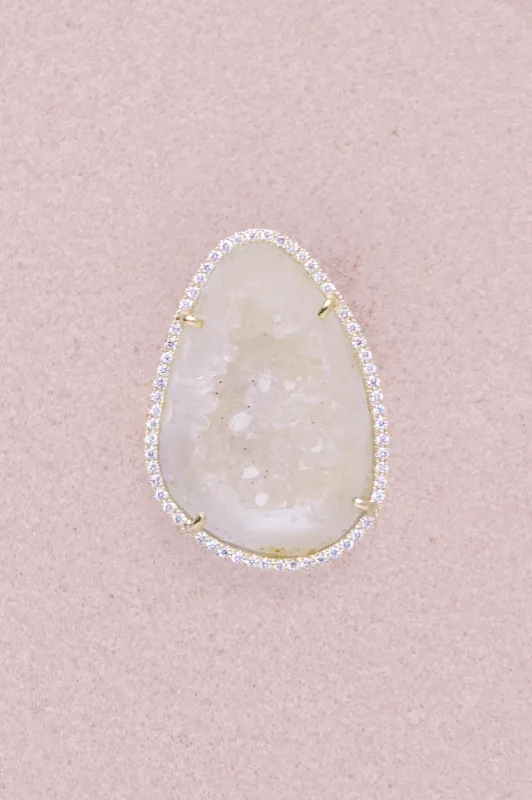 ROCKY ring,  vanilla (yellow gold) sold by Karolin Van Loon Womens