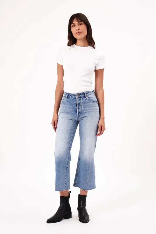 The Classic Flare Cropped Chloe Denim by Rolla's sold by Thread & Seed