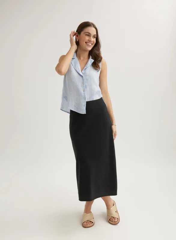 Bias Midi Skirt - Vintage Black sold by Bella Dahl