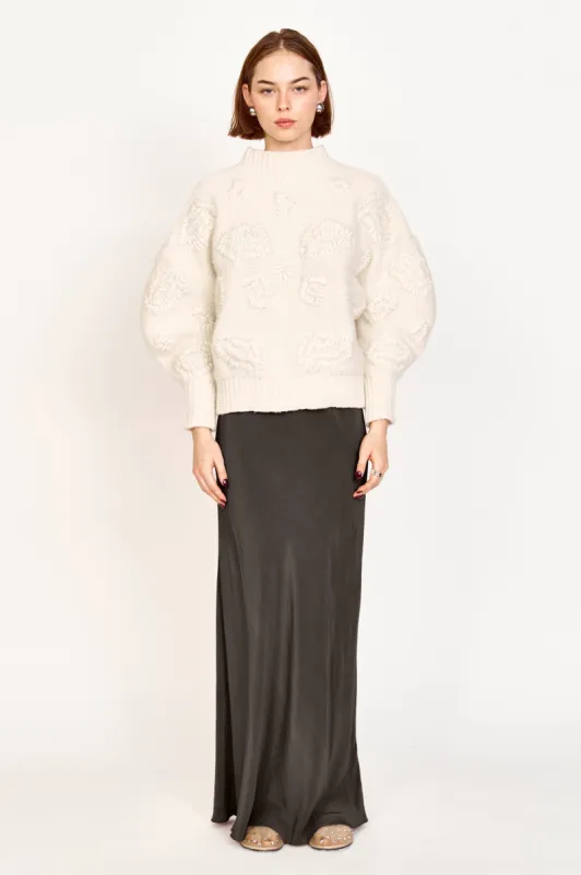 Cusco Waterlily Pullover in Ivory sold by Mirth