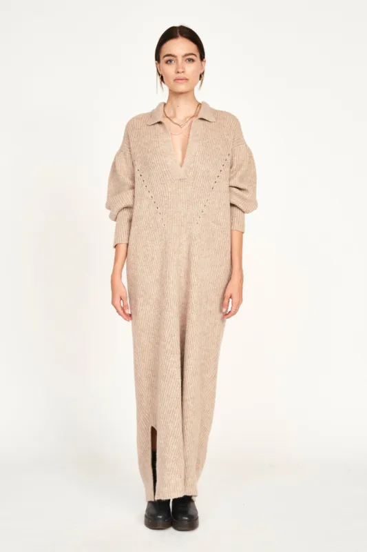 Jackson Sweater Dress in Camel sold by Mirth