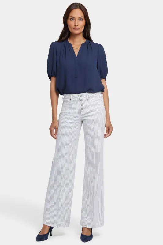 Teresa Wide Leg Jeans - Palencia Stripe sold by NYDJ