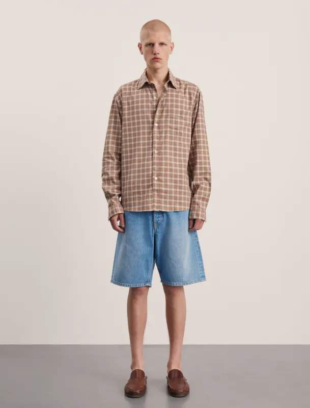 ANOTHER Shirt 4.0, Light Brown Check sold by ANOTHER ASPECT