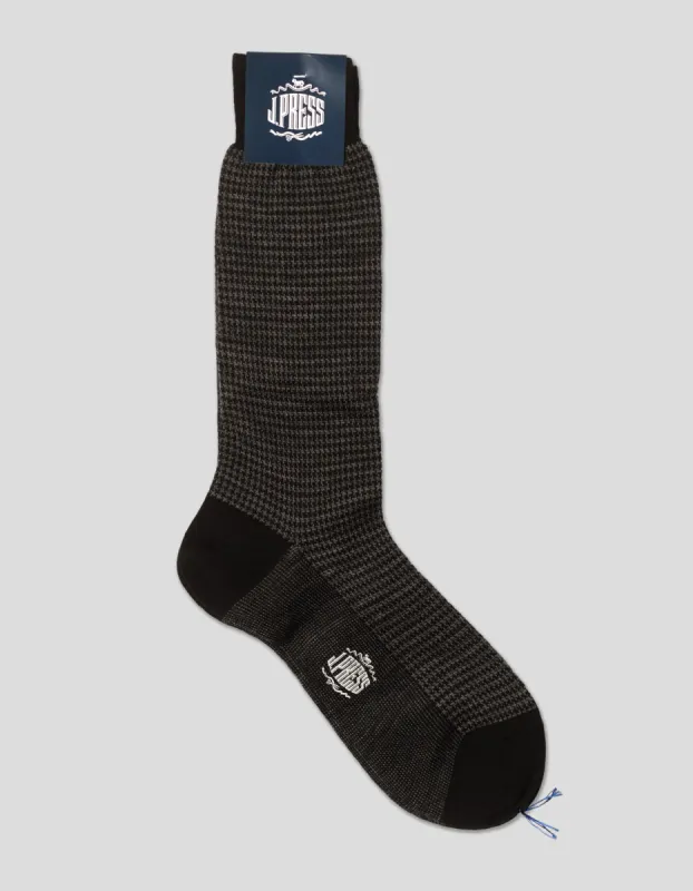 Houndscheck Wool Socks sold by J. Press