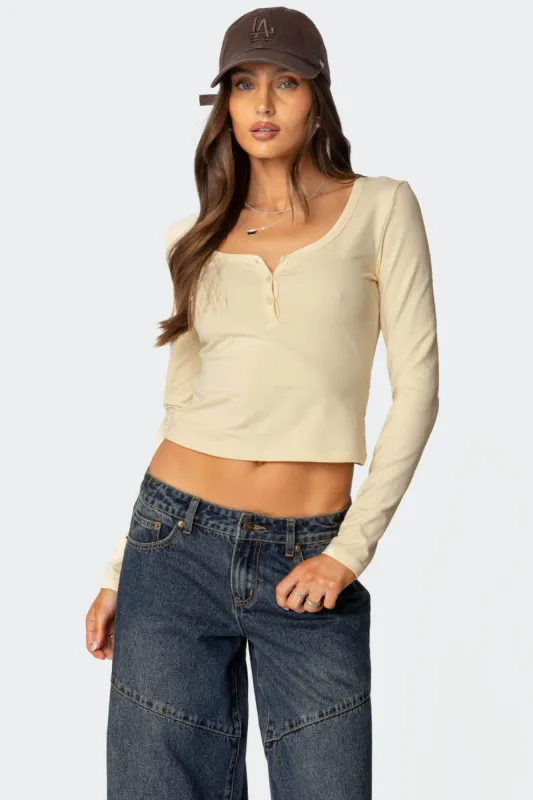 Leah Henley Top sold by Edikted