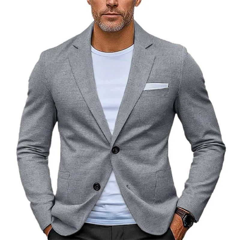 Men's Solid Color Casual Button Blazer 46231155X sold by Manly