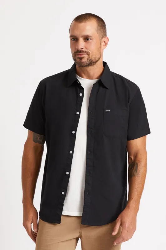 Charter Oxford S/S Woven - Black sold by Brixton
