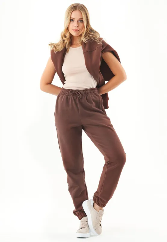 Perrie Soft Touch Organic Cotton Sweatpants Coffee Brown sold by Ivalo.com