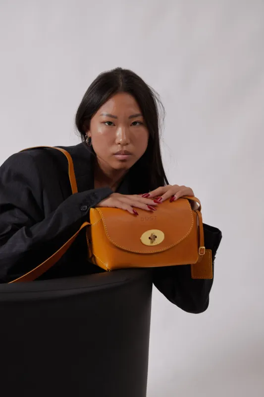 The Small Box Leather Bag Yellow sold by Ivalo.com