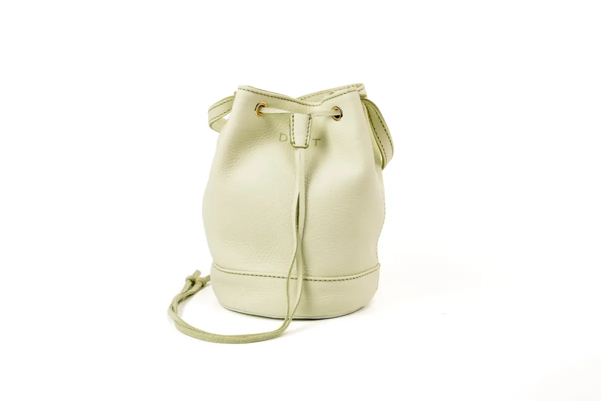Leather Bucket Bag Chelsea Collection Pistachio sold by Ivalo.com