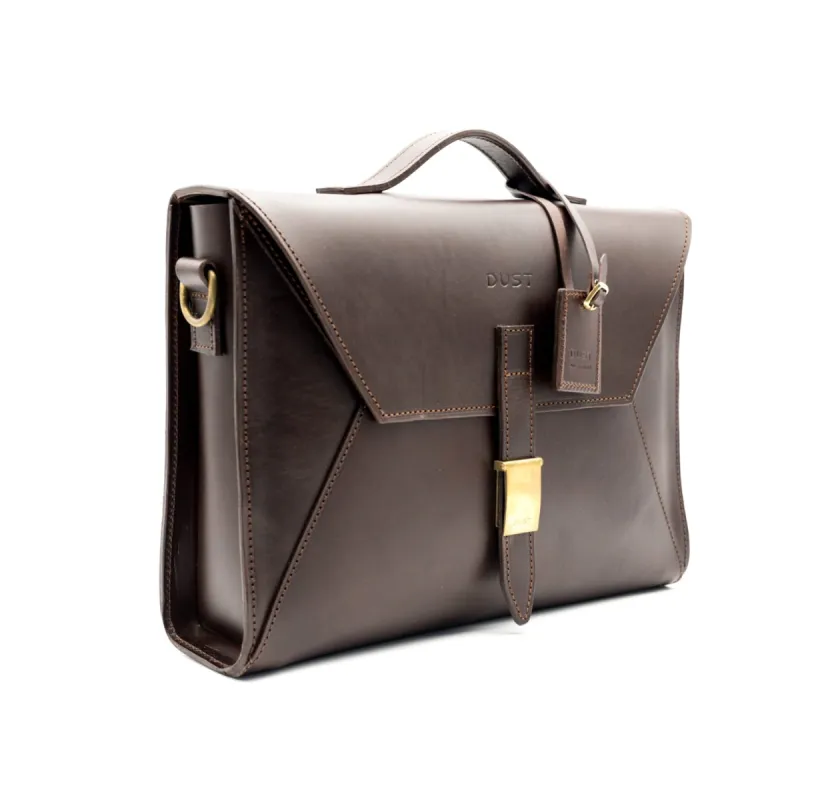 Leather Briefcase Mod 206 Cuoio Dark Brown sold by Ivalo.com