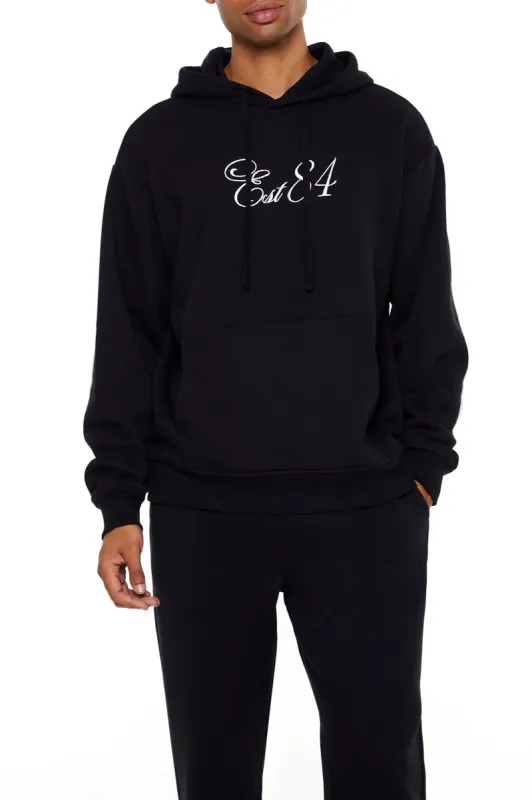 Haut à capuchon avec motif brodé Est 84 sold by Urban Planet