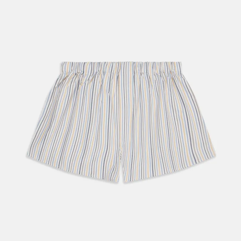 Yellow Multi Stripe Cotton Boxer Shorts sold by Turnbull & Asser