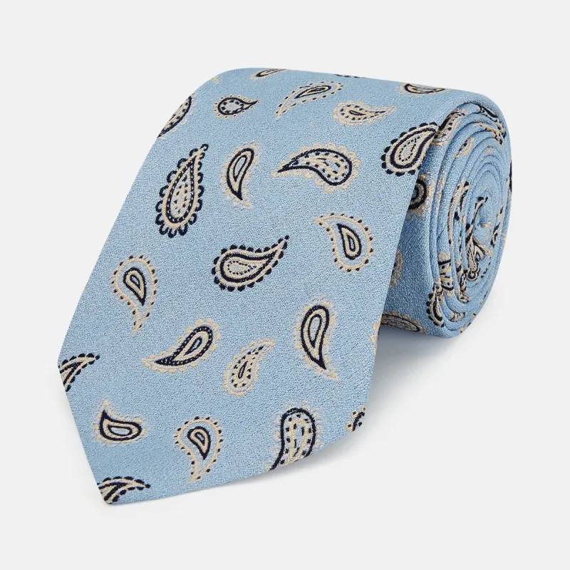 Sky Blue Renoir Paisley Tie sold by Turnbull & Asser