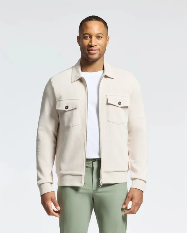 MENS THE OAKS KNIT BOMBER SHACKET - B6J423F200 sold by Psycho Bunny