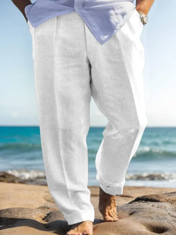 Comfy Breathable Cotton Linen Trousers sold by Coofandy