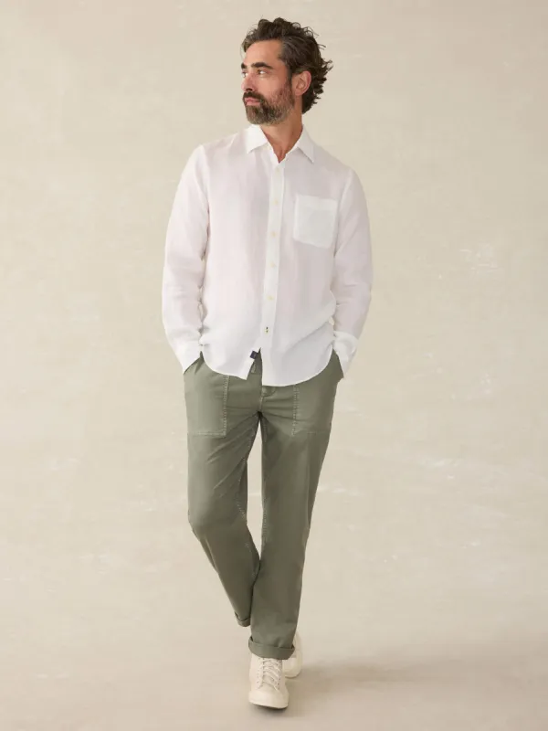 Laguna Linen Shirt - White sold by Faherty
