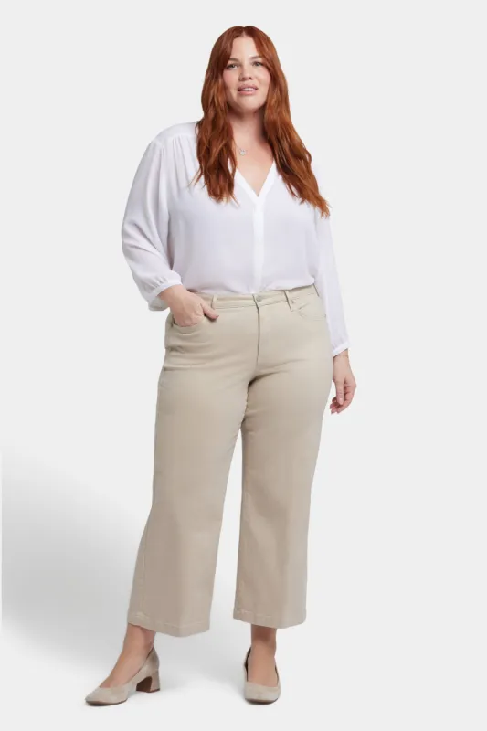 Teresa Wide Leg Ankle Jeans In Plus Size - Feather sold by NYDJ