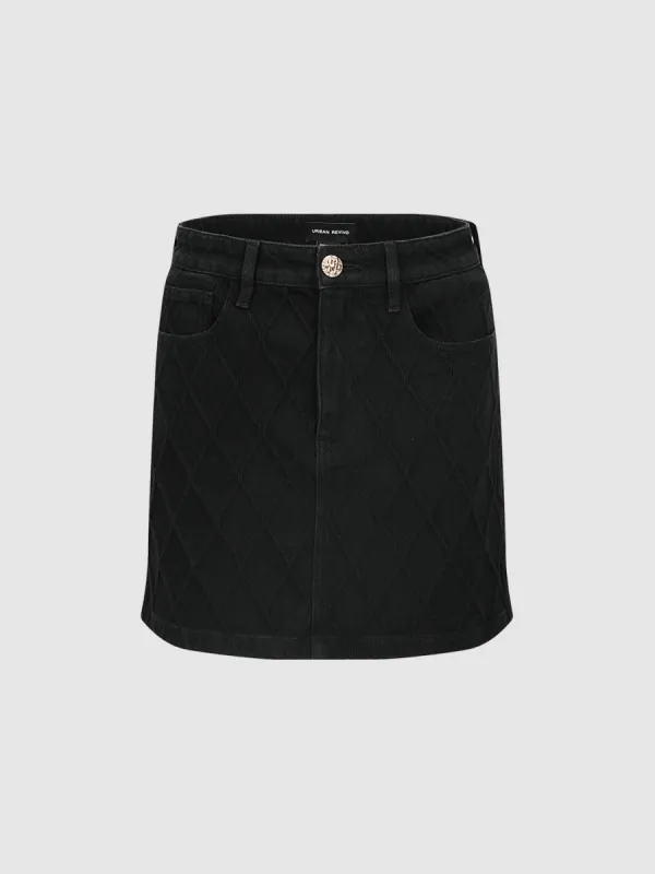 Mini A-Line Denim Skirts sold by Urban Revivo