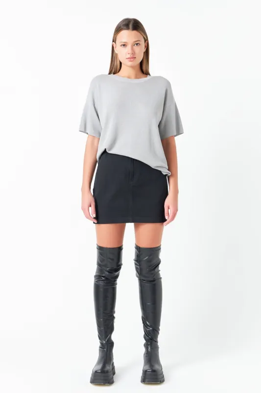 Lurex Short Sleeves Knit Top sold by Endless Rose