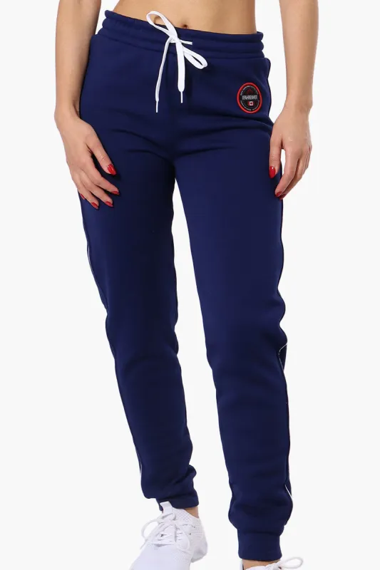Fahrenheit Tie Waist Side Piping Joggers - Navy sold by Fairweather