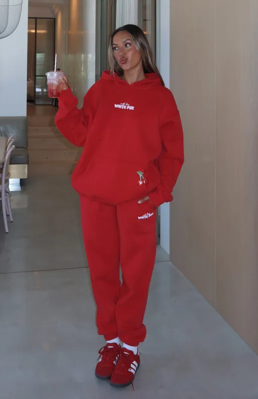 With Love In The Moment Sweatpants Red sold by White Fox Boutique