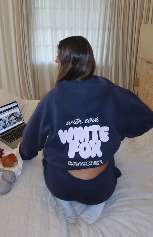 With Love Always Oversized Hoodie Navy sold by White Fox Boutique