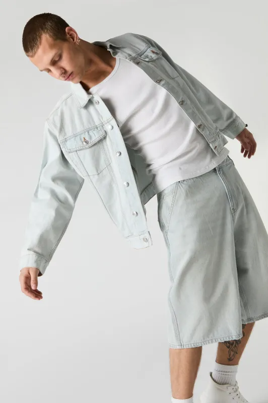 Denim Trucker Relaxed Jacket sold by Urban Planet