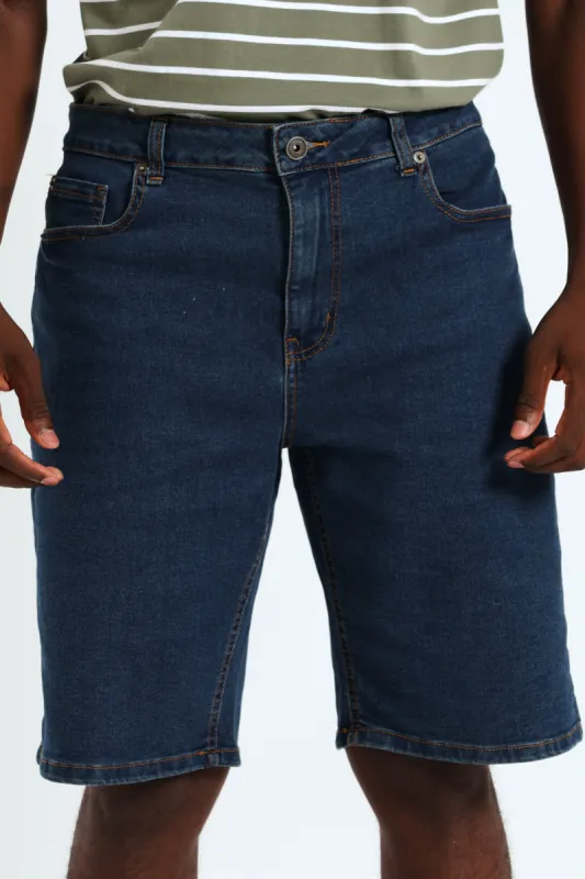 Camel Tint Denim Short - Dark Wash sold by Edgars
