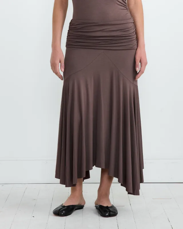 Fortuna Midi Skirt in Brown sold by Mohawk General Store
