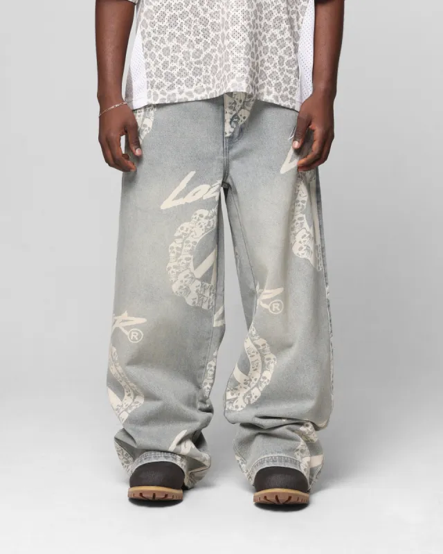Loiter Peace Baggy Jeans Light Blue sold by Culture Kings