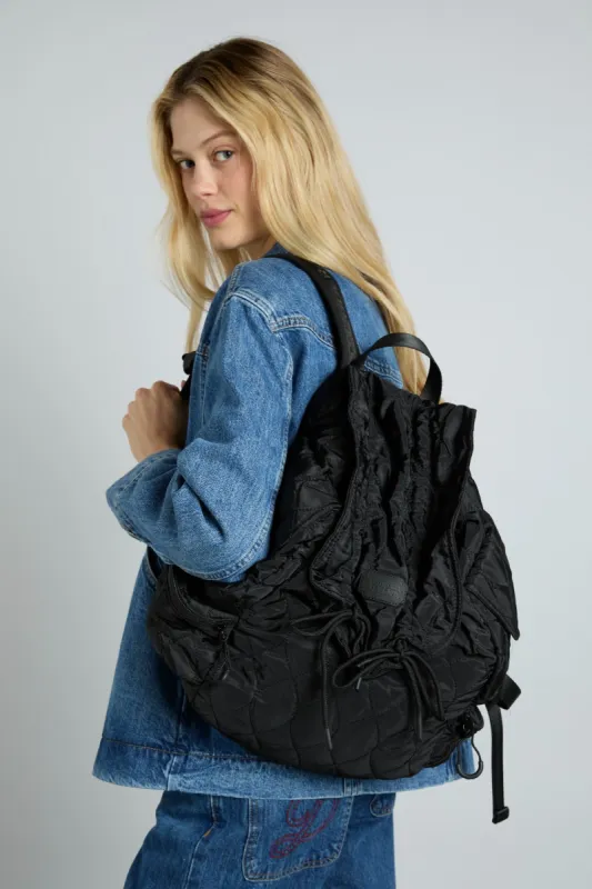 ruched backpack sold by Damson Madder