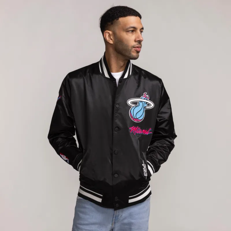 Pro Standard Miami HEAT Original Vice Satin Jacket sold by Miami Heat Store