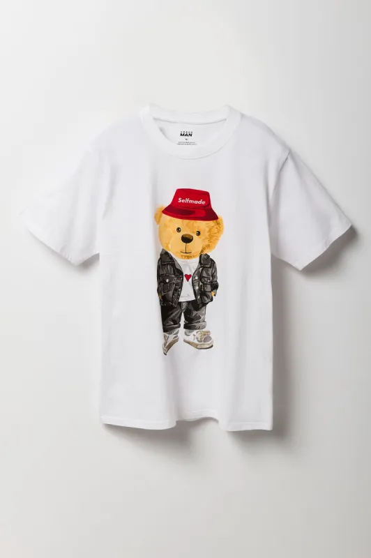 T-shirt à imprimé Self Made Bear sold by Urban Planet