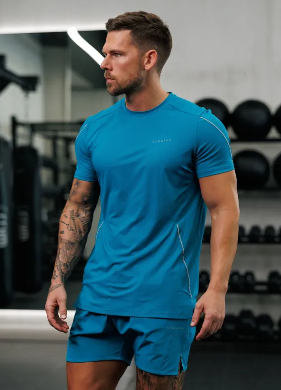 Gym King Hex All Over Print Tee - Exotic Teal sold by The Gym King