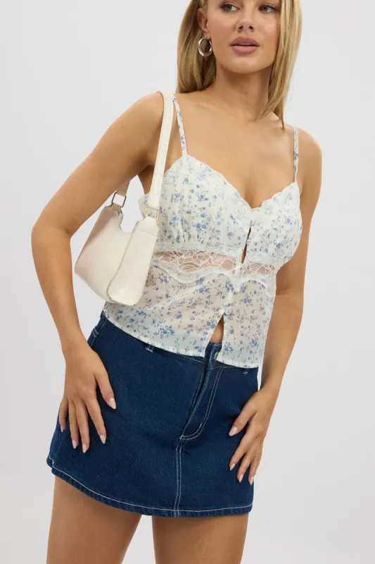 Denim Micro Skort Skirt Low Rise sold by Ally Fashion