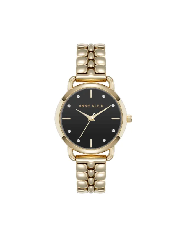 Signature Round Crystal Accented Dial Watch sold by Anne Klein
