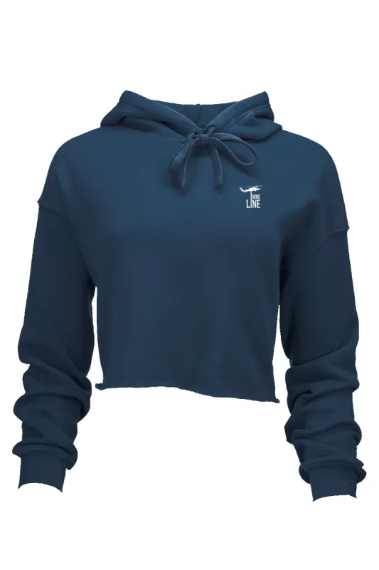 Small Dropline Logo - Women's Cropped Hoodie sold by Nine Line