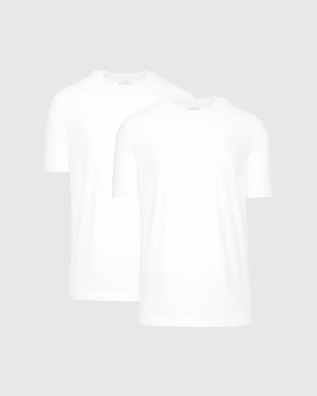 All White Active Crew 2-Pack sold by True Classic