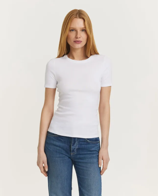 Wit shirt met korte mouwen  - Wit sold by Pauw Amsterdam