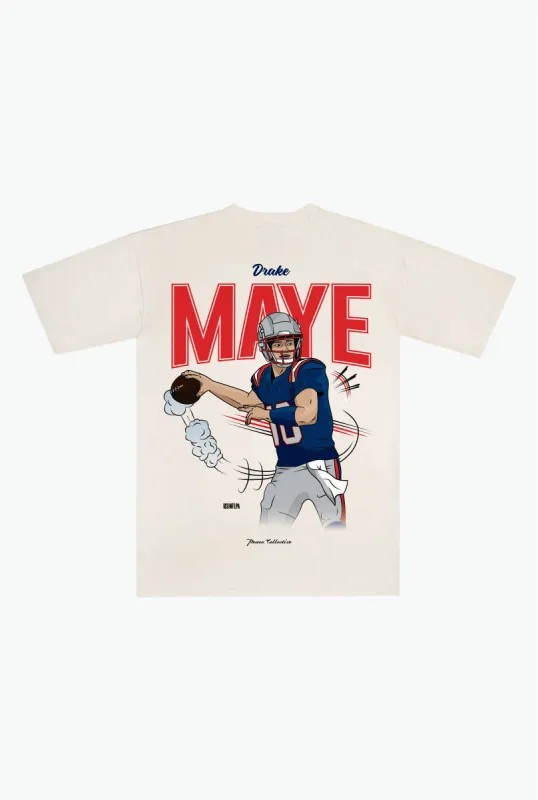 Drake Maye Heavyweight T-Shirt - Ivory sold by Peace-Collective