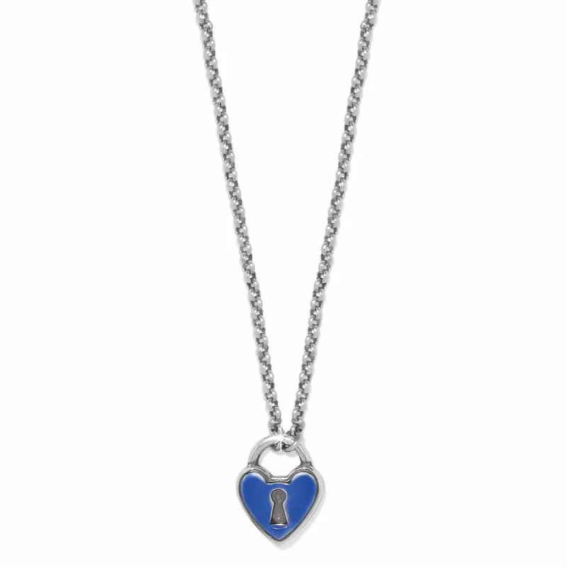 One Heart Padlock Reversible Necklace sold by Brighton