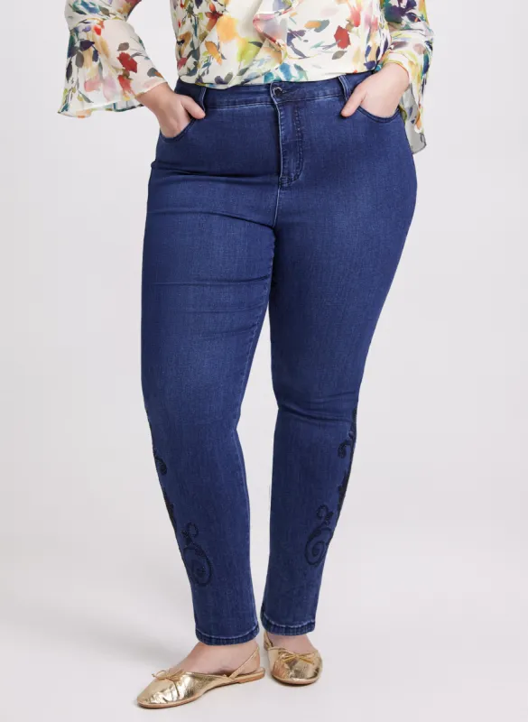 Slim-Leg Dark Jeans sold by Laura
