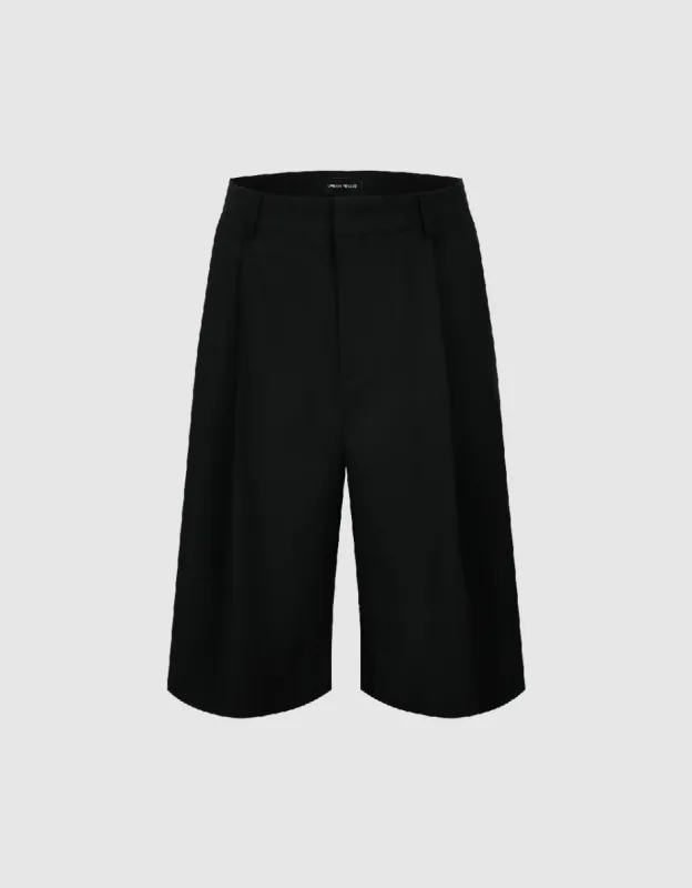 Raw Hem Oversized Shorts sold by Urban Revivo