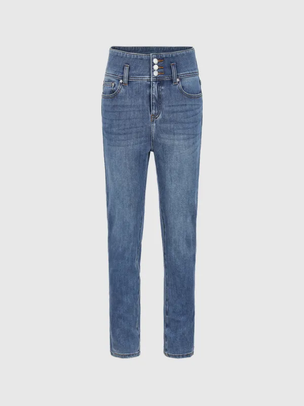 Skinny-Fit Denim Jeans sold by Urban Revivo