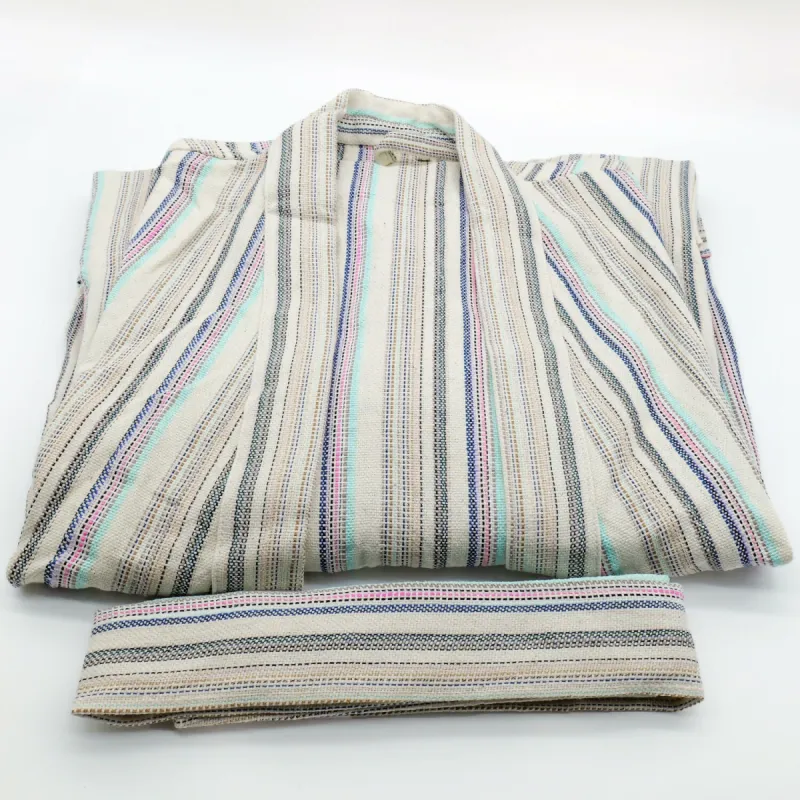 Handwoven Silk Robe with Matching Belt – Elegant Loungewear for Ultimate Comfort sold by wboxgo