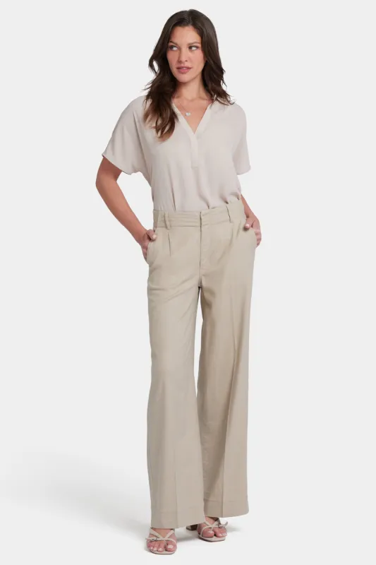 Mona Wide Leg Trouser Pants - Feather sold by NYDJ