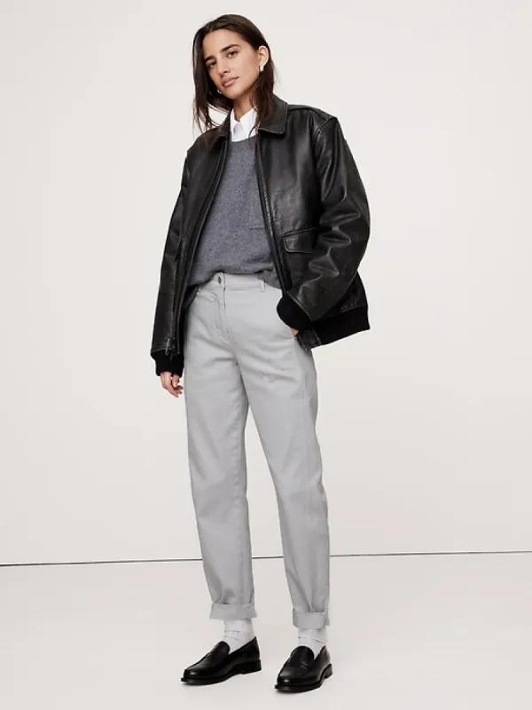 The Weekender Barrel-Leg Pant sold by Banana Republic