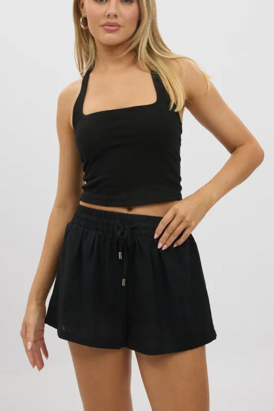 Black Shorts Elasticated Waist sold by Ally Fashion