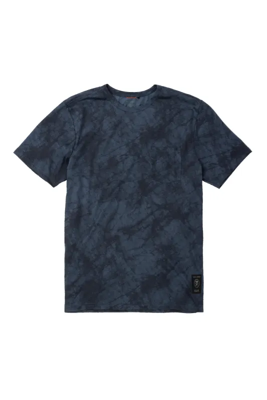 Mathis Pocket Short Sleeve Active Tee - Navy Tie Die sold by Roark